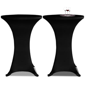 vidaXL Bar Table Covers 4 pcs. Ø 70 cm Black Stretch