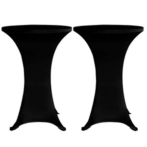 vidaXL Bar Table Covers 4 pcs. Ø 70 cm Black Stretch