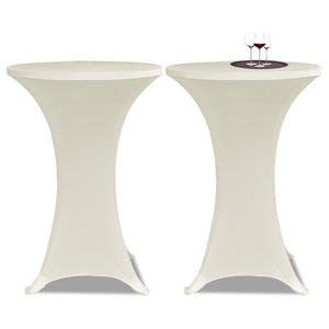 vidaXL Standing Table Covers 4 pcs. Ø 60 cm Cream Stretch