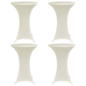 vidaXL Stretch Bar Table Covers 4 pcs. Ø 80 cm Cream