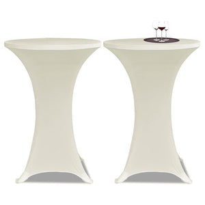 vidaXL Stretch Bar Table Covers 4 pcs. Ø 80 cm Cream