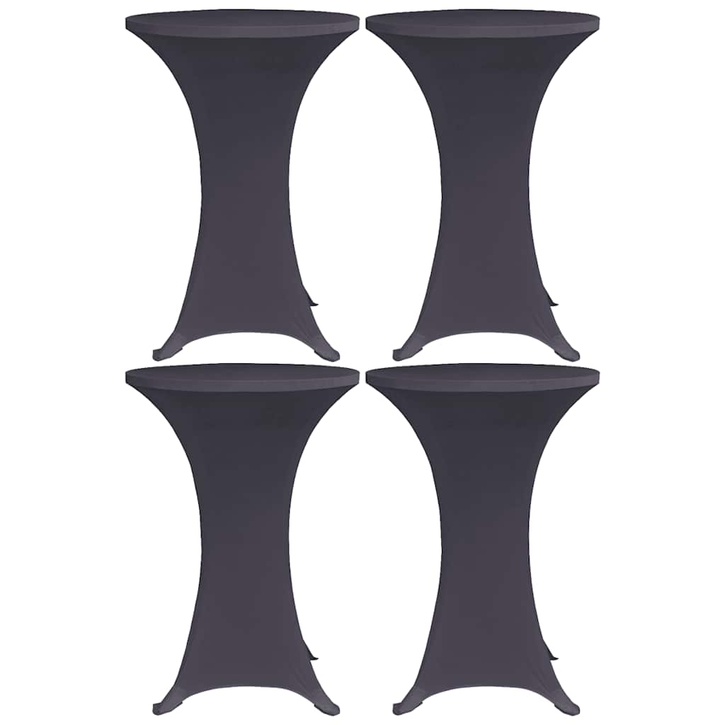 vidaXL Stretch Table Covers 4 pcs. 80 cm Anthracite