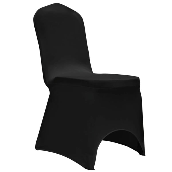 vidaXL Stretch Chair Covers 12 pcs. Black