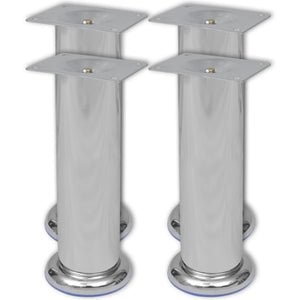 vidaXL Round Sofa Legs 8 pcs. Chrome 180 mm