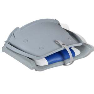 vidaXL Boat Seats 2 pcs. Foldable Backrest with Blue and White Cushion