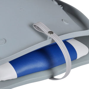 vidaXL Boat Seats 2 pcs. Foldable Backrest with Blue and White Cushion