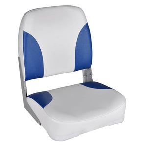 vidaXL Boat Seats 2 pcs. Folding Backrest with Blue and White Cushion