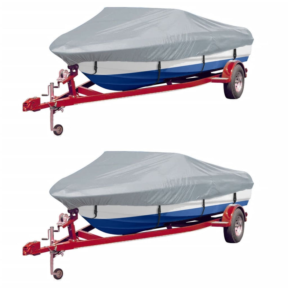 vidaXL Boat Tarpaulins 2 pcs. Grey Length 427-488 cm Width 229 cm