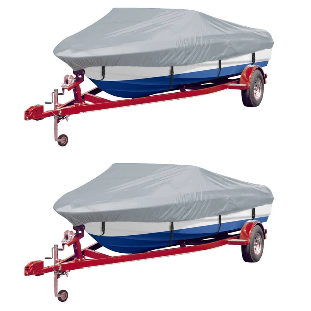 vidaXL Boat Covers 2 pcs. Grey Length 519-580 cm Width 294 cm