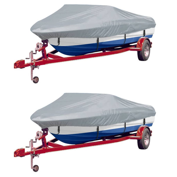 vidaXL Boat Covers 2 pcs. Grey Length 519-580 cm Width 294 cm