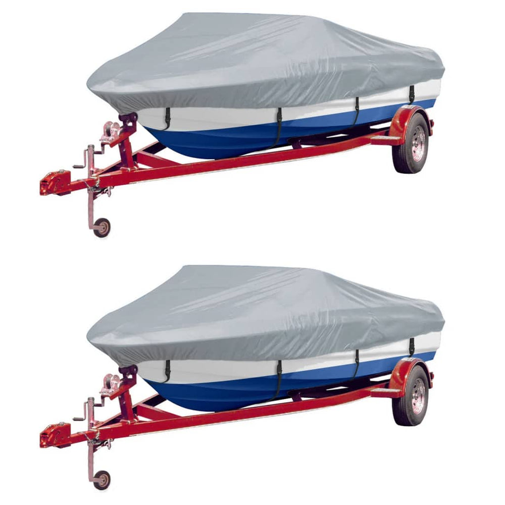 vidaXL Boat Covers 2 pcs. Grey Length 519-580 cm Width 294 cm