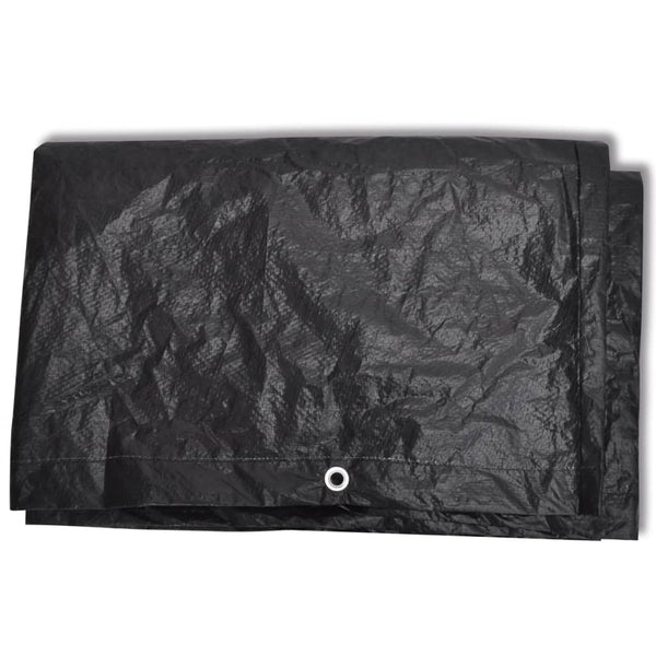 vidaXL Garden Furniture Covers 2 pcs. 6 Persons Poly Rattan 8 Eyelets