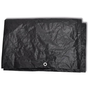 vidaXL Garden Furniture Covers 2 pcs. 6 Persons Poly Rattan 8 Eyelets