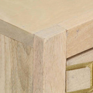 vidaXL Console Table Golden 90 x 30 x 75 cm Solid Mango Wood