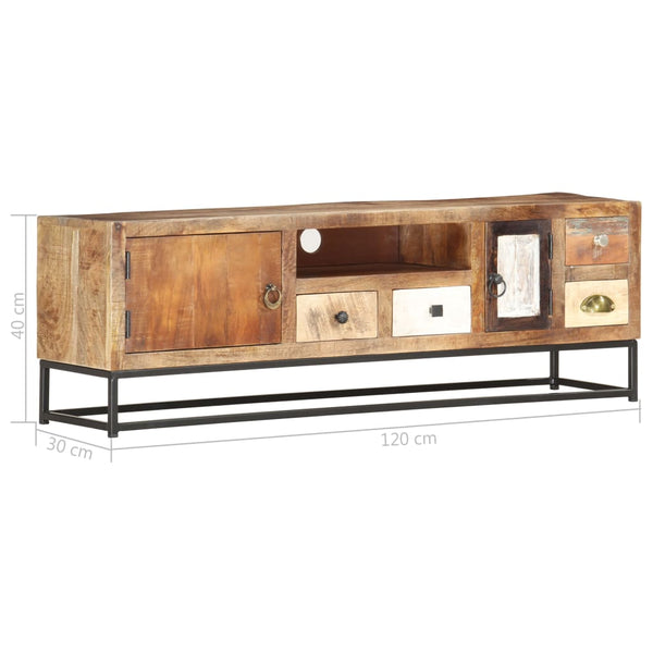 vidaXL TV Cabinet 120x30x40 cm Solid Reclaimed Wood