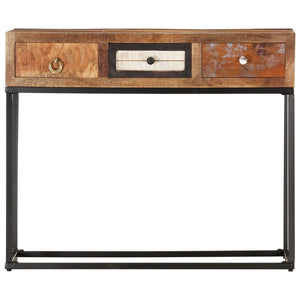 vidaXL Console Table Golden 90x30x75 cm Solid Reclaimed Wood