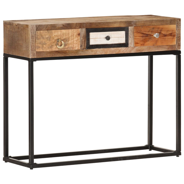 vidaXL Console Table Golden 90x30x75 cm Solid Reclaimed Wood