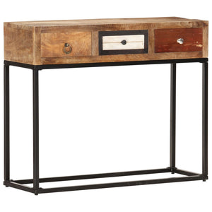 vidaXL Console Table Golden 90x30x75 cm Solid Reclaimed Wood