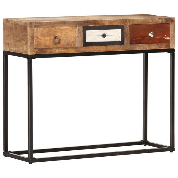 vidaXL Console Table Golden 90x30x75 cm Solid Reclaimed Wood