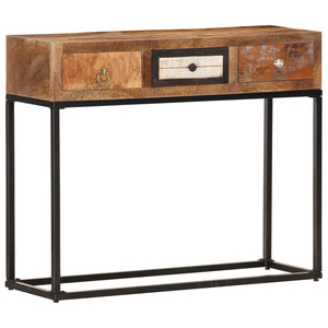 vidaXL Console Table Golden 90x30x75 cm Solid Reclaimed Wood