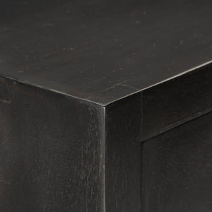 vidaXL Drawer Cabinet Black Golden 45x30x105cm Mango Wood