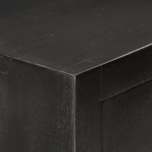 vidaXL Drawer Cabinet Black Golden 45x30x105cm Mango Wood