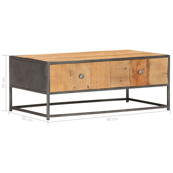 vidaXL Coffee Table 90x50x35 cm Solid Reclaimed Wood