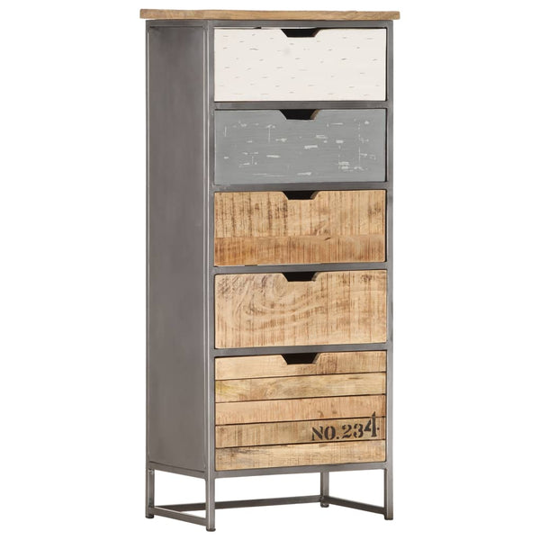vidaXL Sideboard with Drawers 45x30x105 cm Solid Mango Wood
