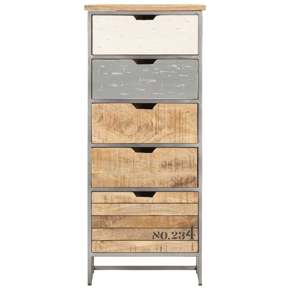 vidaXL Sideboard with Drawers 45x30x105 cm Solid Mango Wood