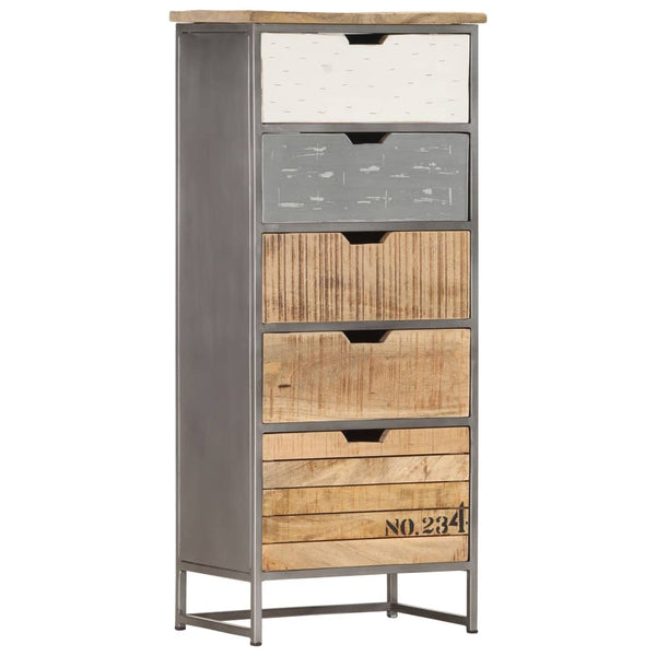 Beistellschrank mit Schubladen 45x30x105 cm Mango Massivholz