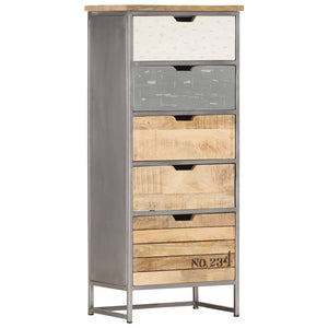 vidaXL Sideboard with Drawers 45x30x105 cm Solid Mango Wood