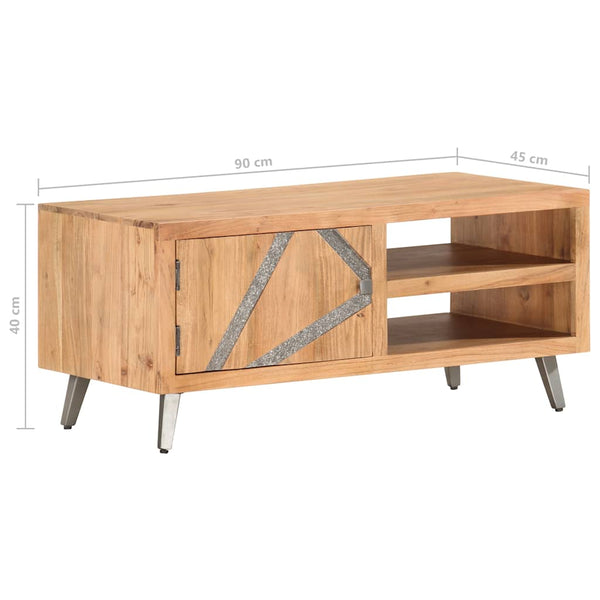 vidaXL Coffee Table 90x45x40 cm Solid Acacia Wood