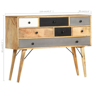 vidaXL Sideboard 110 x 30 x 82 cm Solid Mango Wood