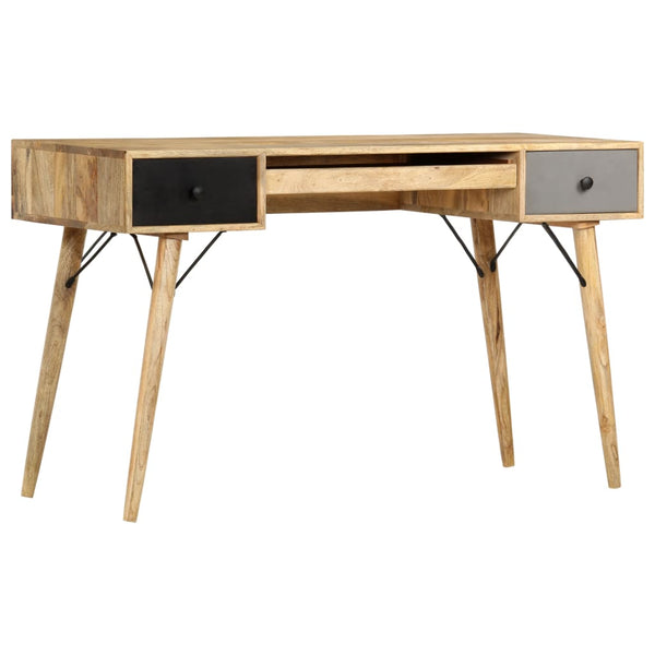 vidaXL Desk with Drawers 130 x 50 x 80 cm Solid Mango Wood