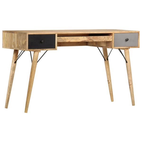 vidaXL Desk with Drawers 130 x 50 x 80 cm Solid Mango Wood