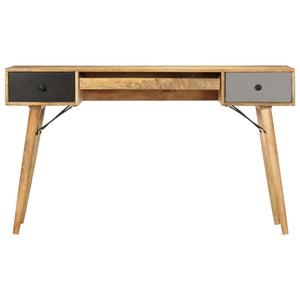 vidaXL Desk with Drawers 130 x 50 x 80 cm Solid Mango Wood