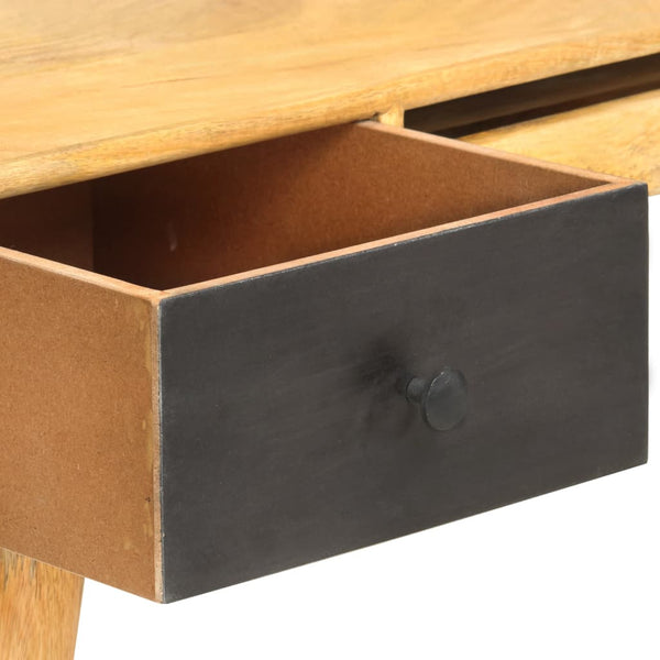 vidaXL Desk with Drawers 130 x 50 x 80 cm Solid Mango Wood