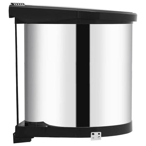 vidaXL Built-In Kitchen Bin Stainless Steel 12 L