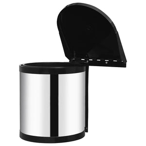 vidaXL Built-In Kitchen Bin Stainless Steel 12 L