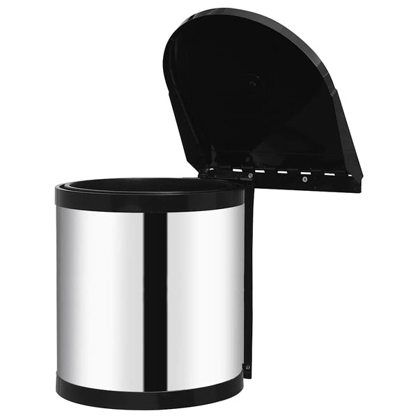 vidaXL Built-In Kitchen Bin Stainless Steel 12 L