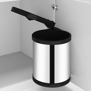vidaXL Built-In Kitchen Bin Stainless Steel 12 L