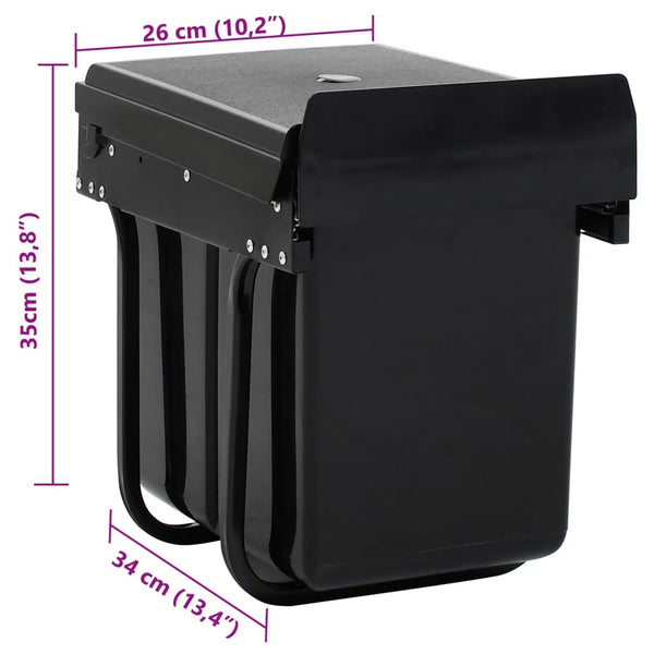 vidaXL Waste Bin Soft-Close 20 L