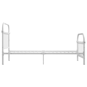 vidaXL Bed Frame White Metal 100 x 200 cm