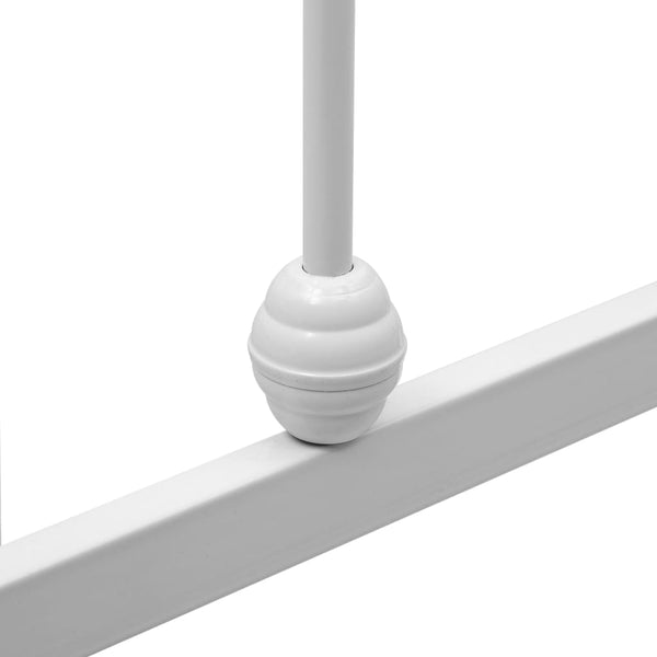 vidaXL Bed Frame White Metal 100 x 200 cm