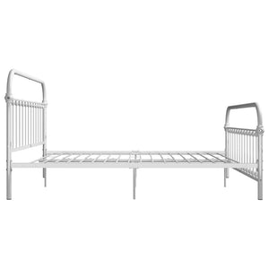 vidaXL Bed Frame White Metal 180x200 cm