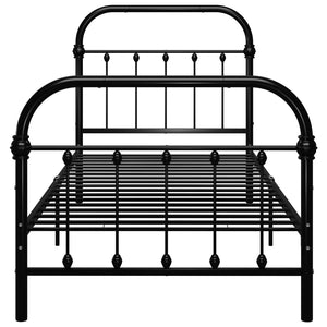 Bettgestell Schwarz Metall 90×200 cm