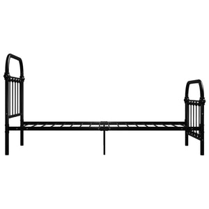 vidaXL Bed Frame Black Metal 90x200 cm