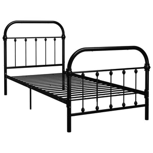vidaXL Bed Frame Black Metal 100 x 200 cm
