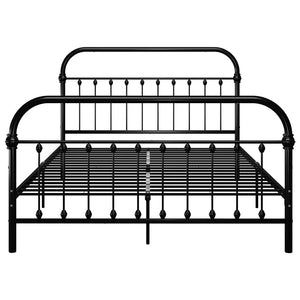 vidaXL Bed Frame Black Metal 160x200 cm