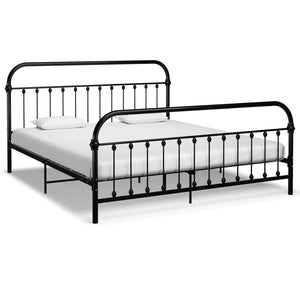 vidaXL Bed Frame Black Metal 180x200 cm